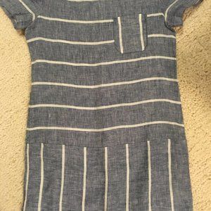 Lou & Grey Linen denim and white shift dress